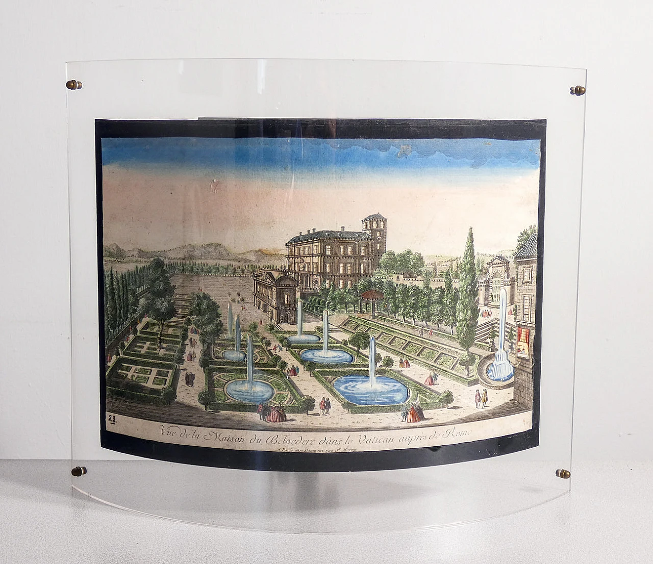 Optical view of the Vatican Belvedere House, 18th century 3