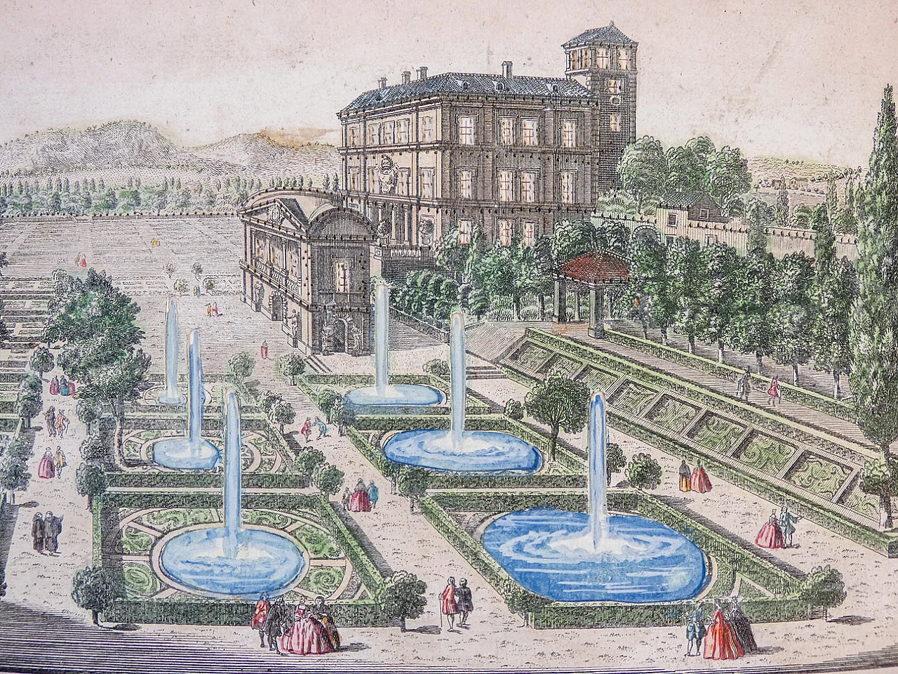 Optical view of the Vatican Belvedere House, 18th century 9