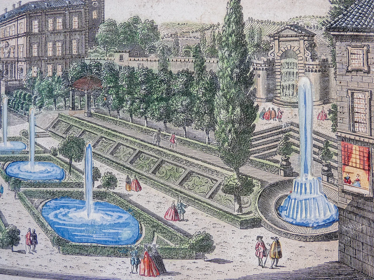 Optical view of the Vatican Belvedere House, 18th century 11