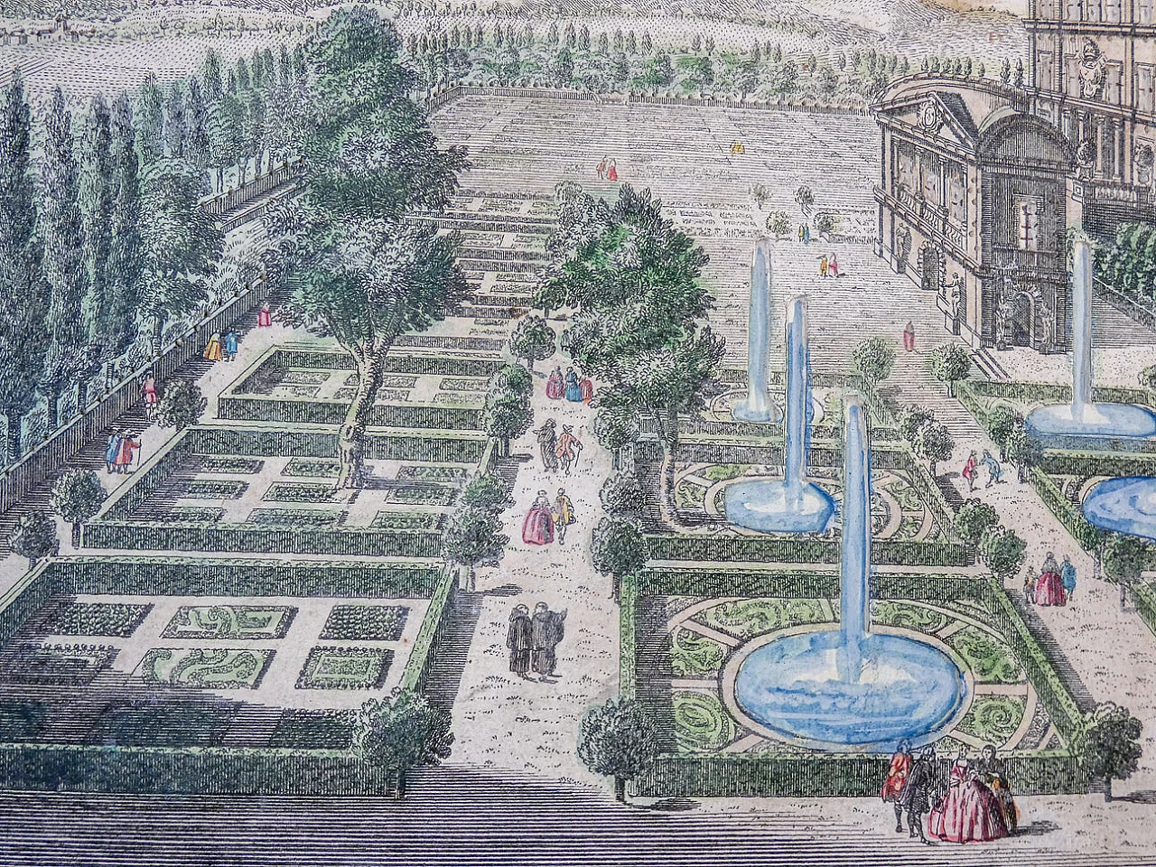 Optical view of the Vatican Belvedere House, 18th century 12