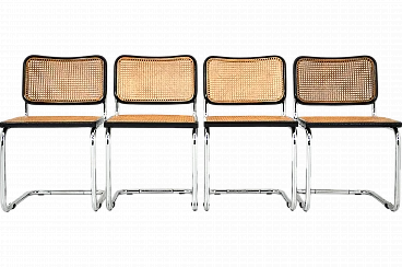 4 B32 style chairs by Marcel Breuer, 1980s