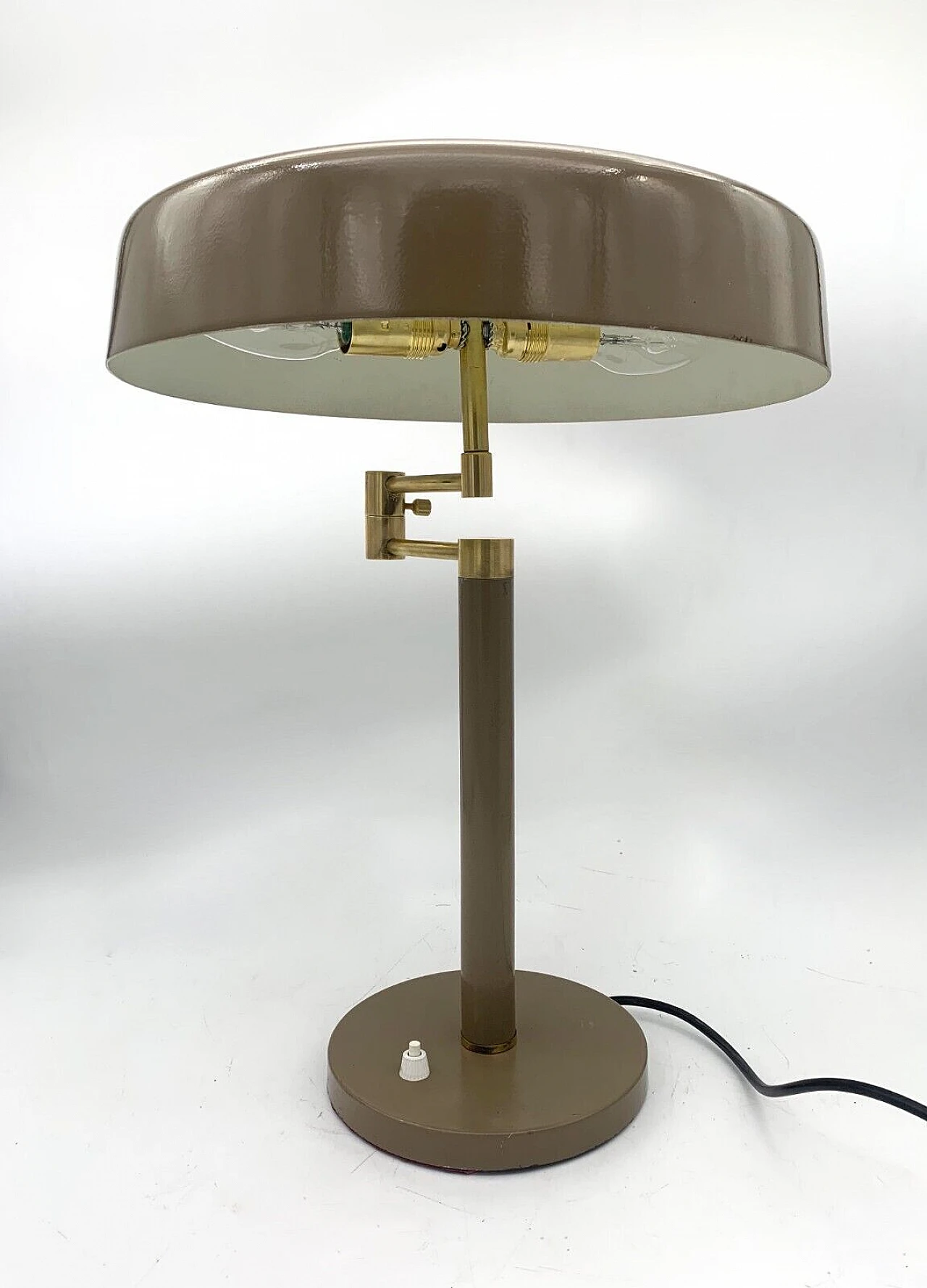 Metal and brass table lamp, 1940s 1