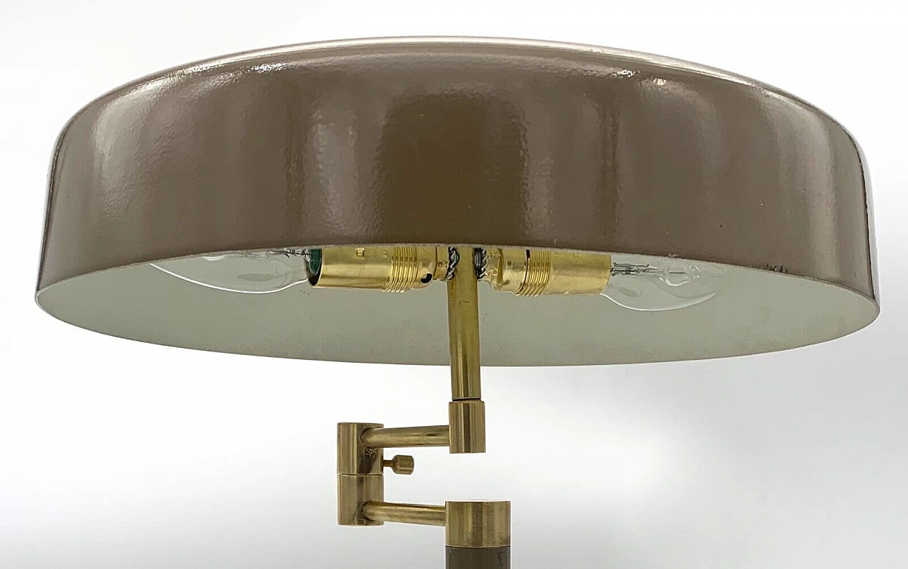 Metal and brass table lamp, 1940s 2