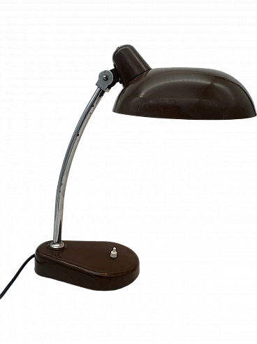 Brown metal table lamp, 1960s