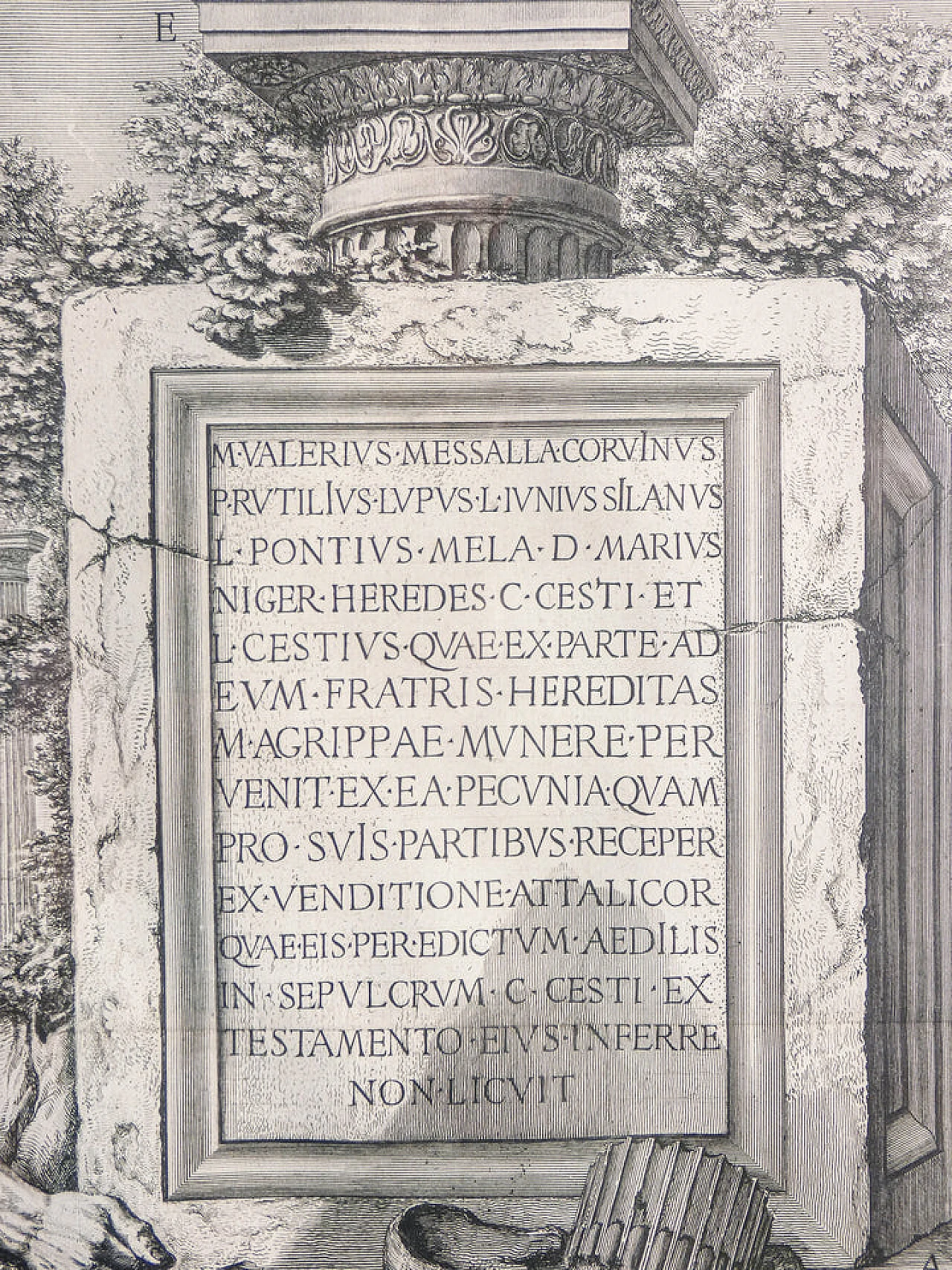 G. B. Piranesi, Antichità, tomo 3, tav. XLII, acquaforte, '700 3