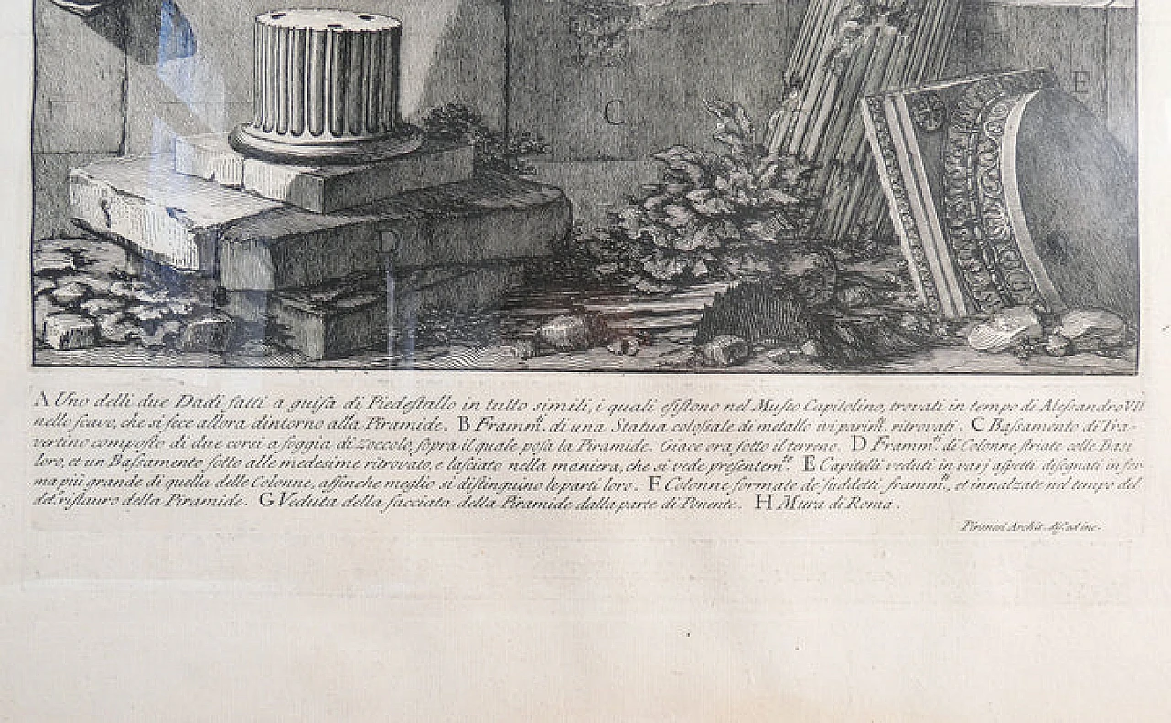 G. B. Piranesi, Antichità, tomo 3, tav. XLII, acquaforte, '700 6