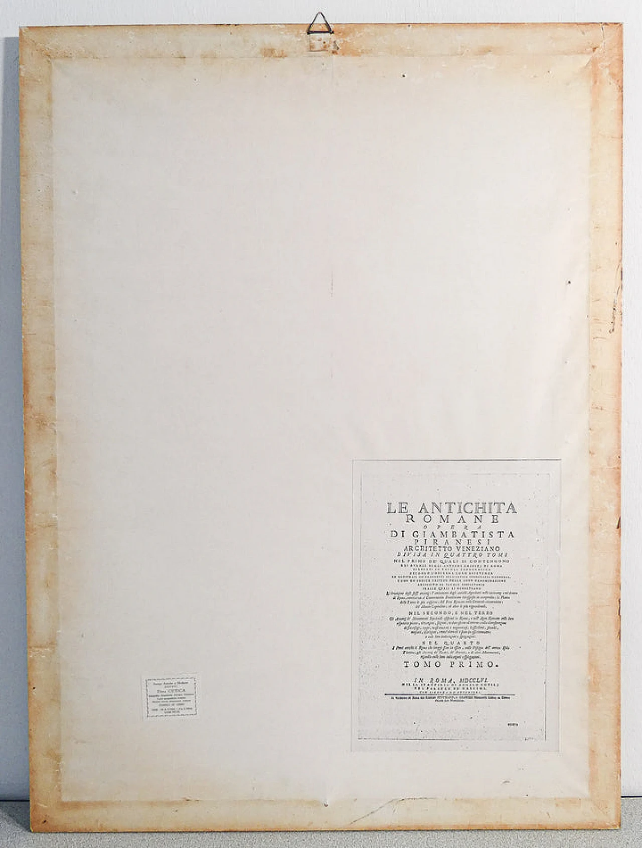 G. B. Piranesi, Antichità, tomo 3, tav. XLII, acquaforte, '700 8