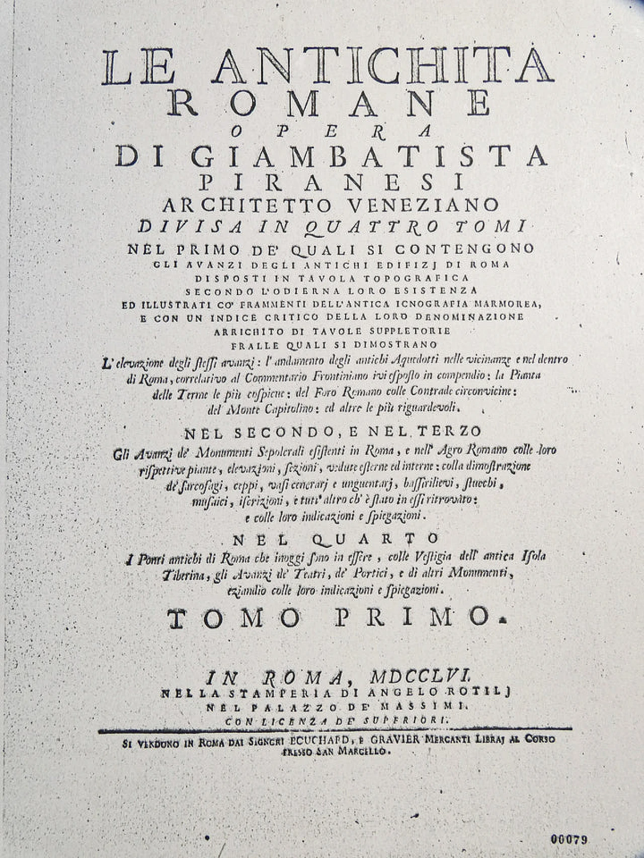 G. B. Piranesi, Antichità, tomo 3, tav. XLII, acquaforte, '700 9