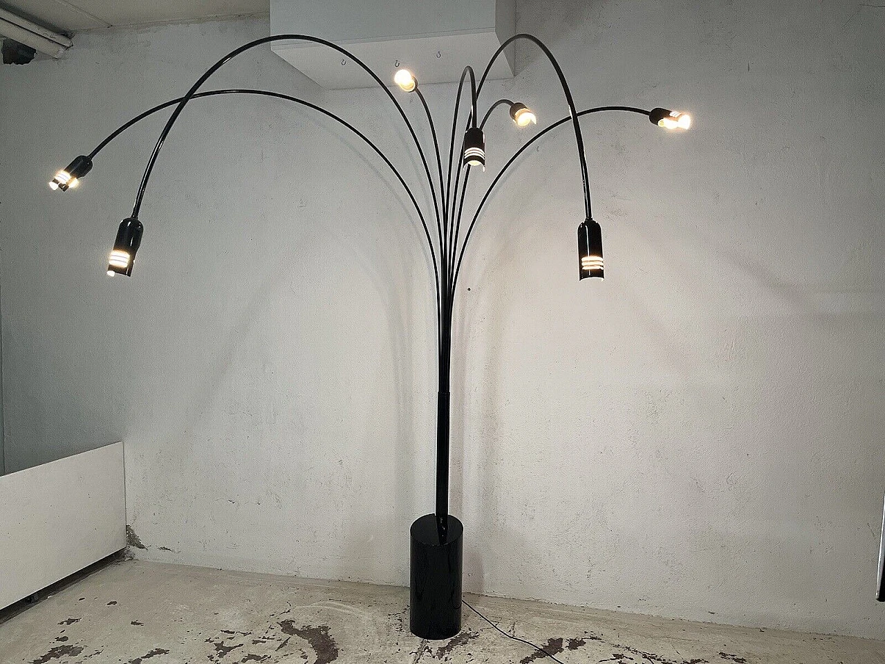 Seven-light arc floor lamp, 1960s 3