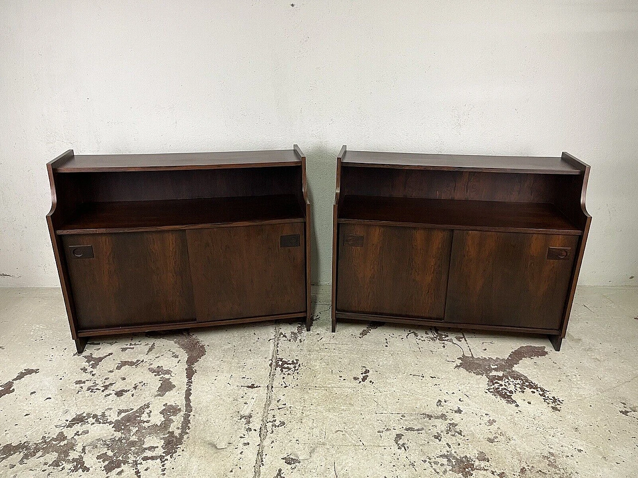 Pair of rosewood sideboards, 1960s 1