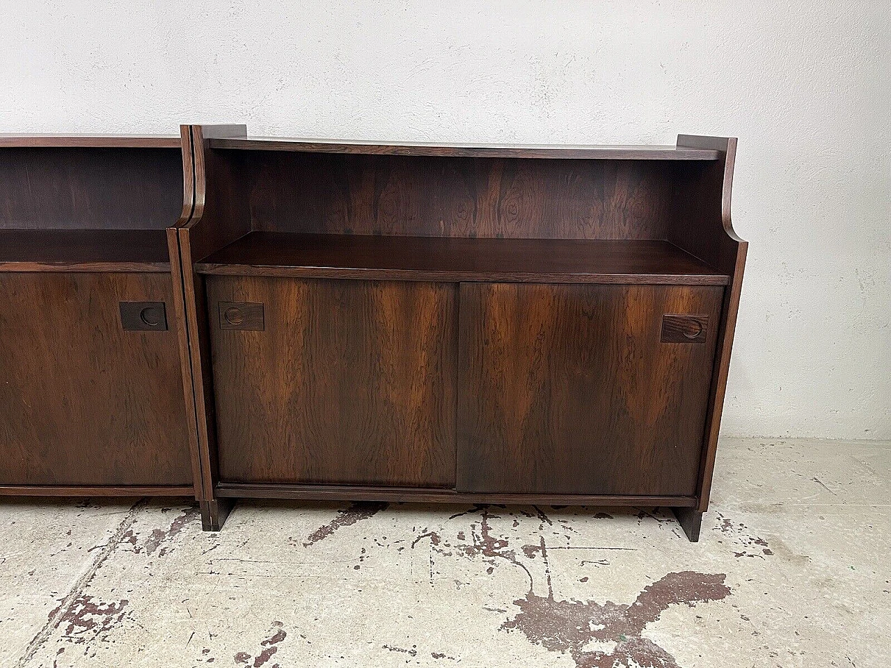 Pair of rosewood sideboards, 1960s 3