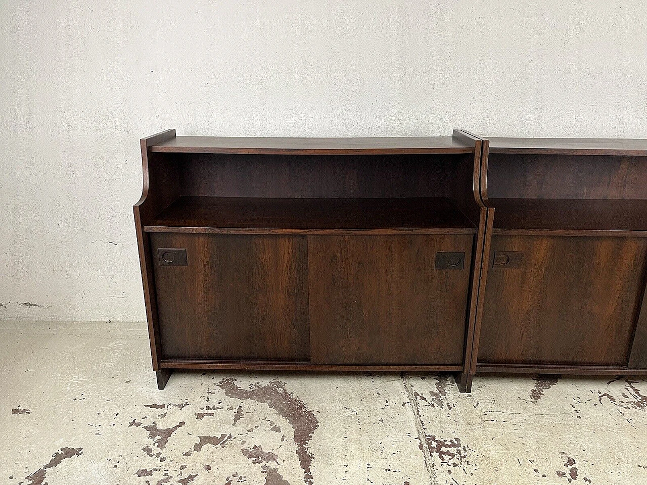 Pair of rosewood sideboards, 1960s 4