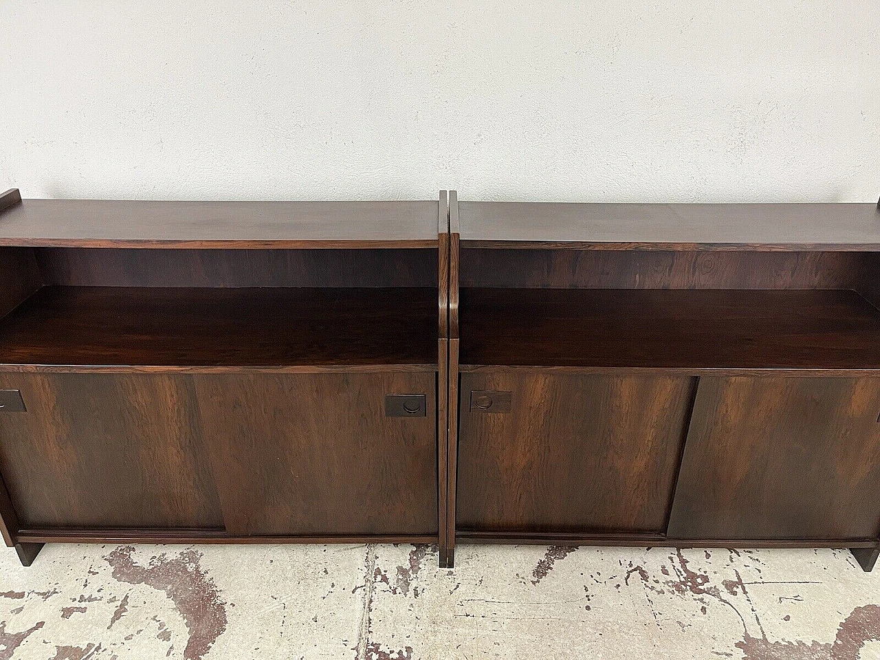 Pair of rosewood sideboards, 1960s 5