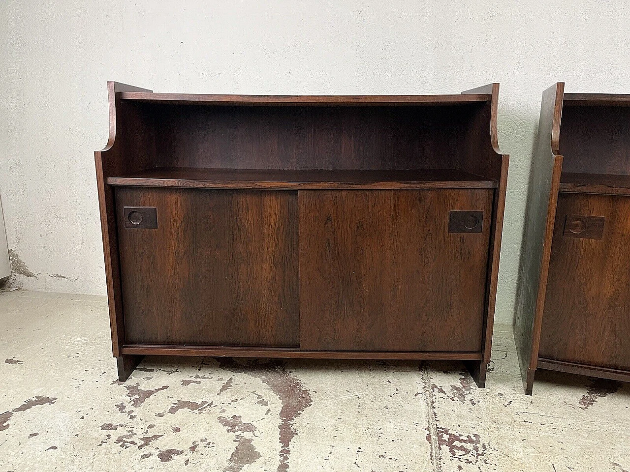 Pair of rosewood sideboards, 1960s 7