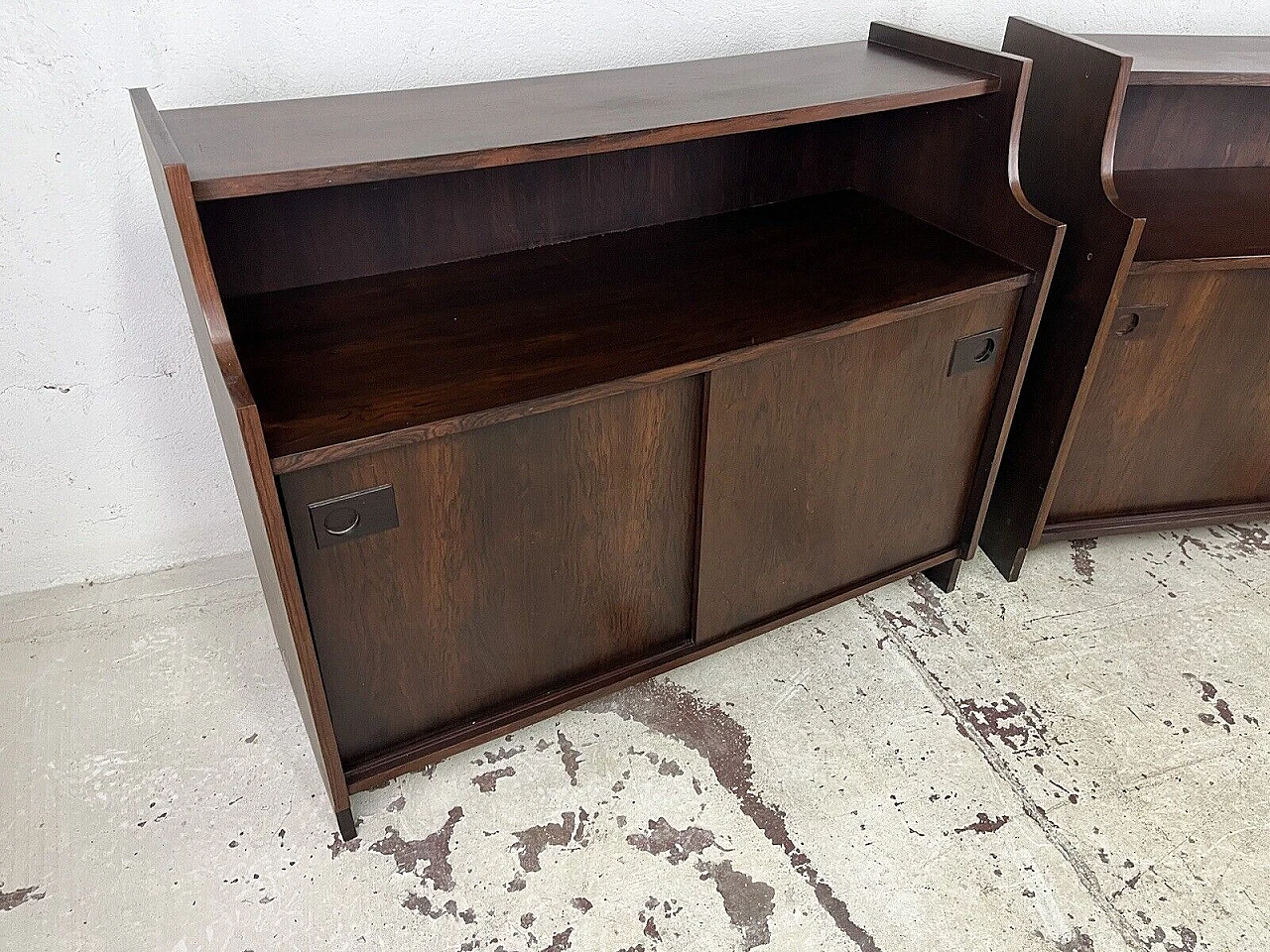 Pair of rosewood sideboards, 1960s 8