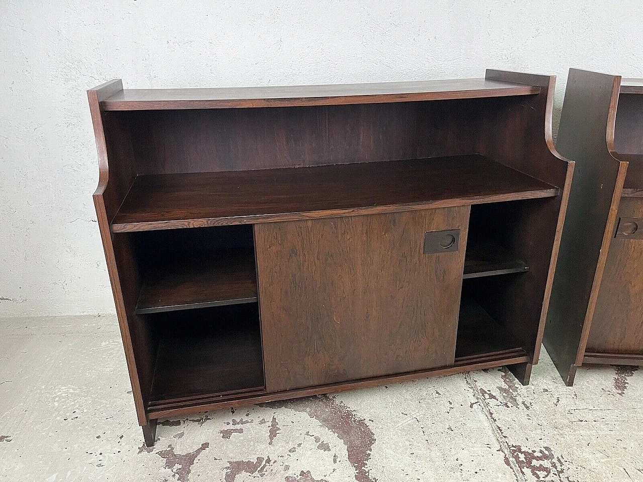 Pair of rosewood sideboards, 1960s 9