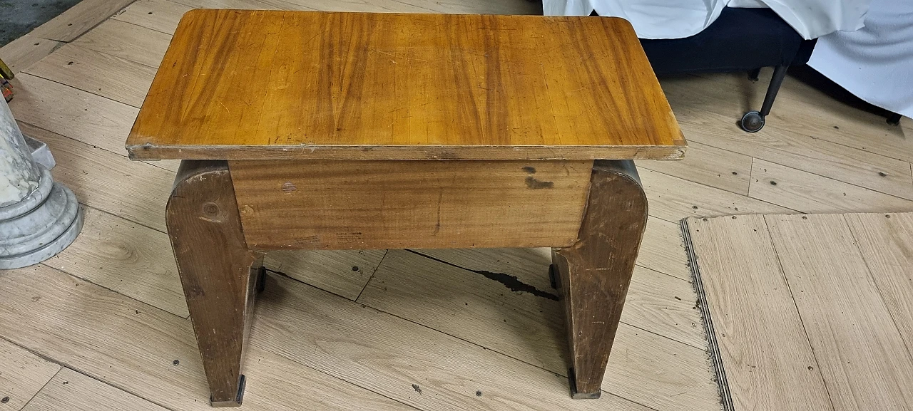 Walnut-root coffee table with pull-out drawer, 1960s 7