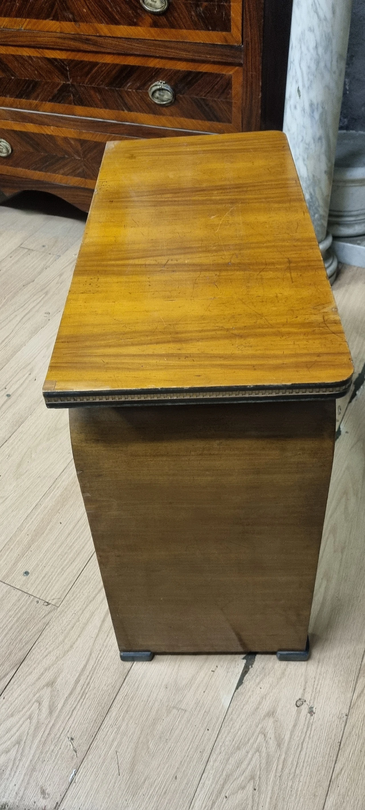 Walnut-root coffee table with pull-out drawer, 1960s 8