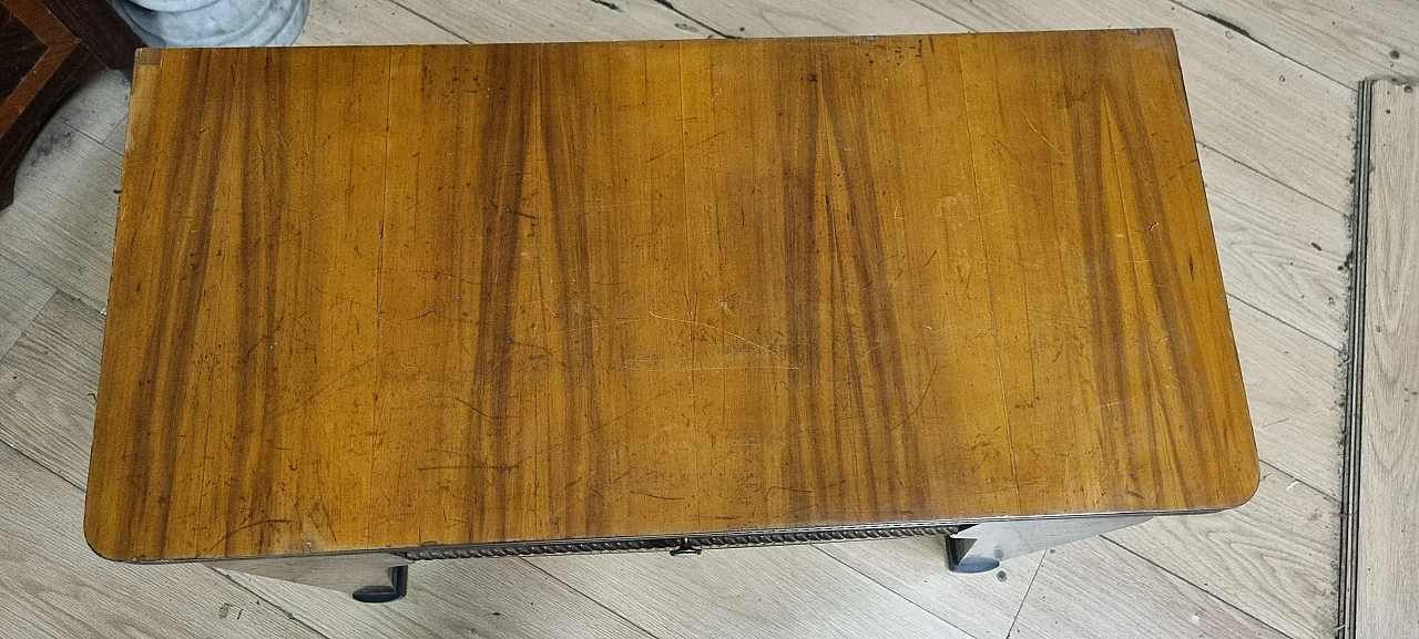 Walnut-root coffee table with pull-out drawer, 1960s 10