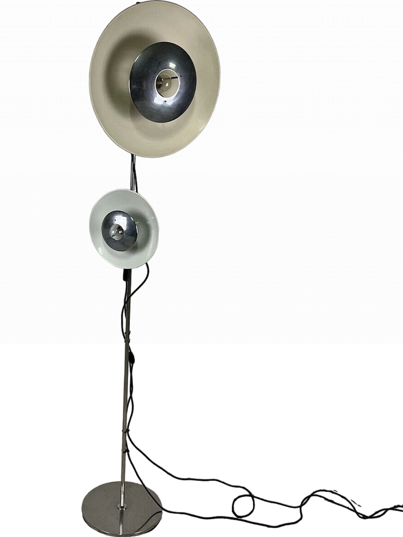 Metal two-light floor lamp by Enrico Tronconi, 1970s 2