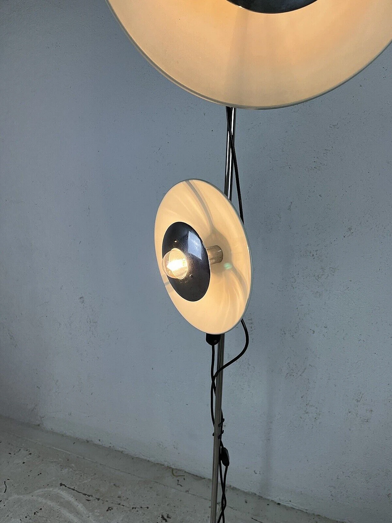 Metal two-light floor lamp by Enrico Tronconi, 1970s 5