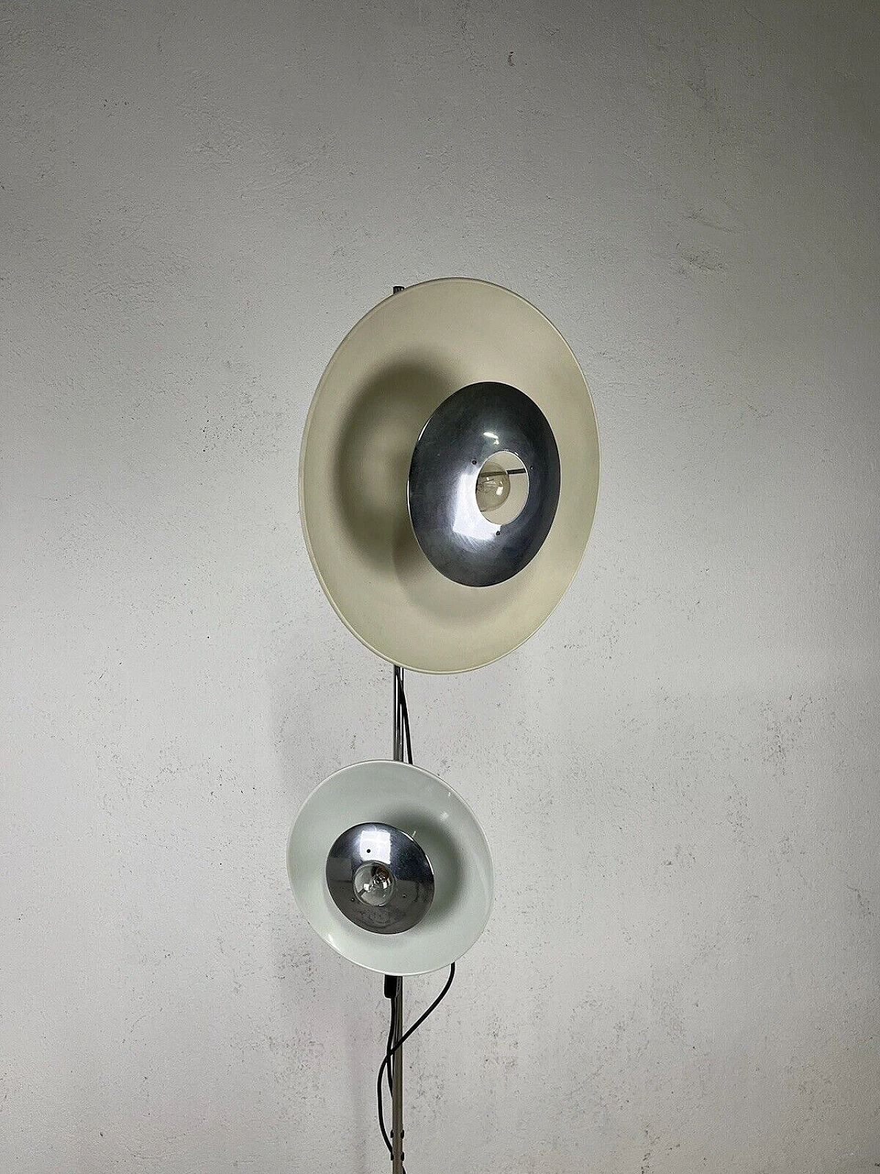 Metal two-light floor lamp by Enrico Tronconi, 1970s 12