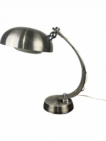 Satin aluminum table lamp, 1960s