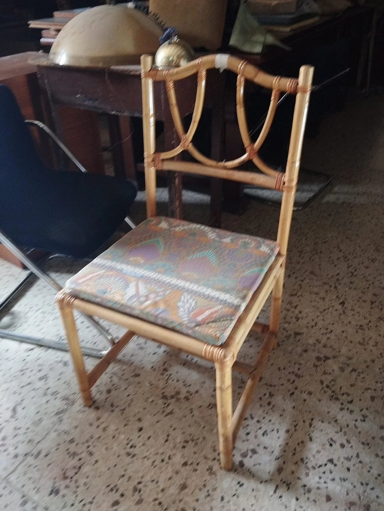 Bamboo desk chair, 1980s 14