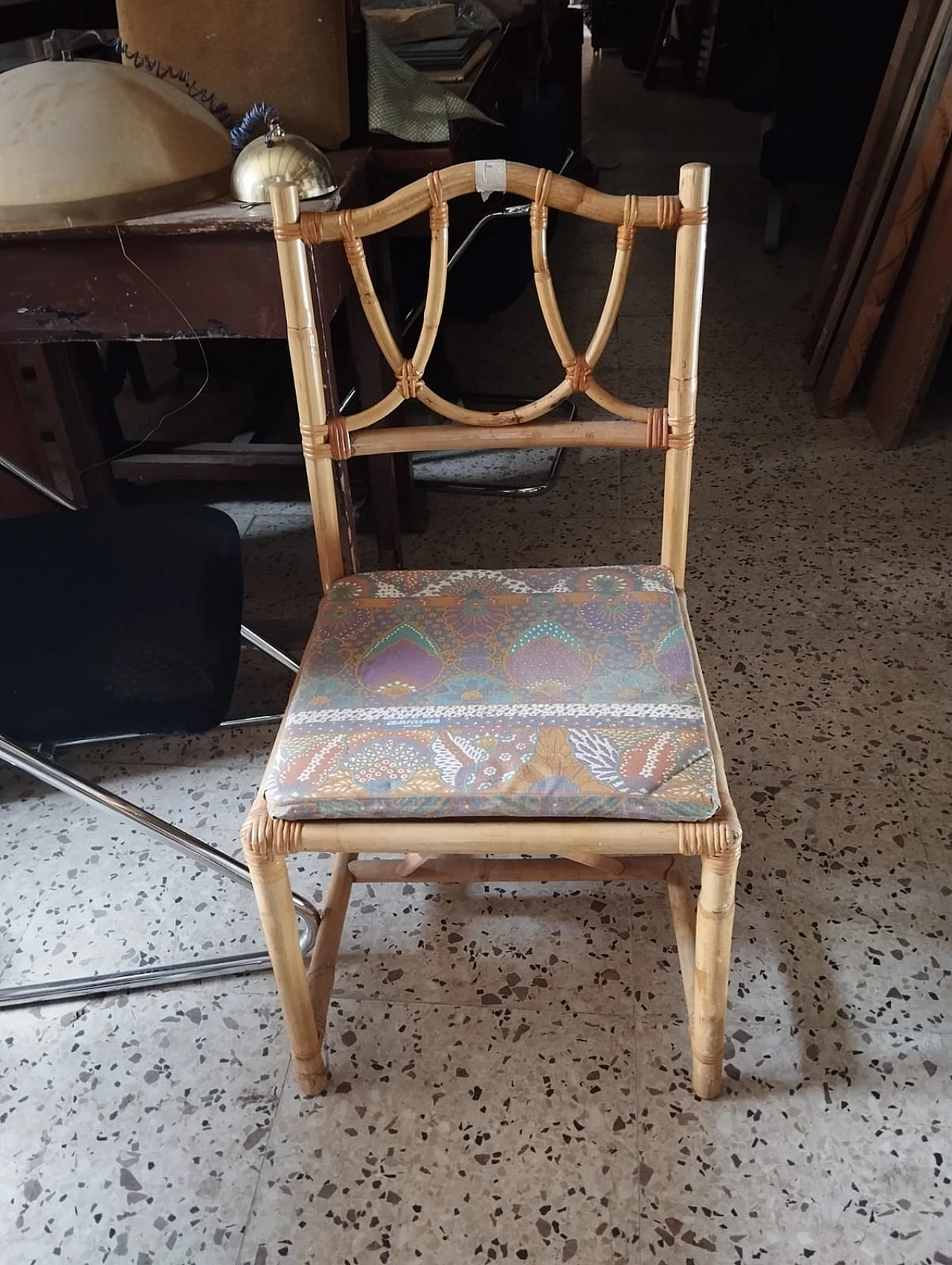 Bamboo desk chair, 1980s 15