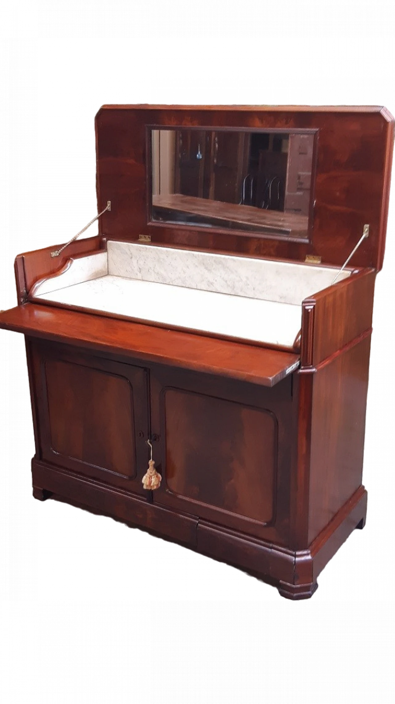 Mahogany paneled sideboard with vanishing dressing table, 19th century 2