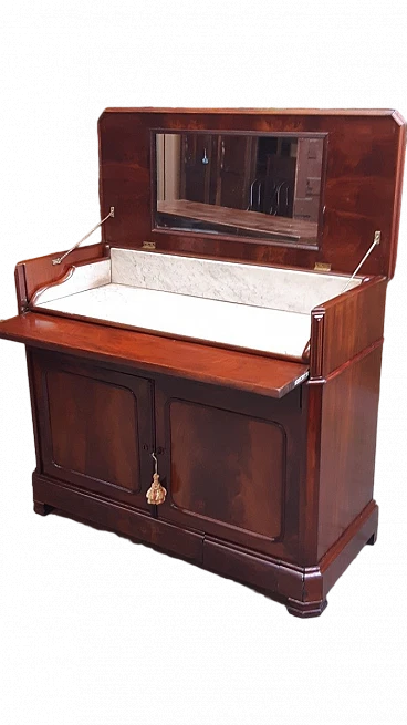 Mahogany paneled sideboard with vanishing dressing table, 19th century