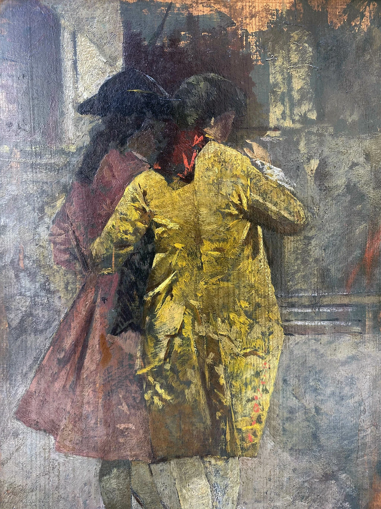 Euphémie Muraton, gentiluomini, dipinto a olio su tavoletta, '800 3