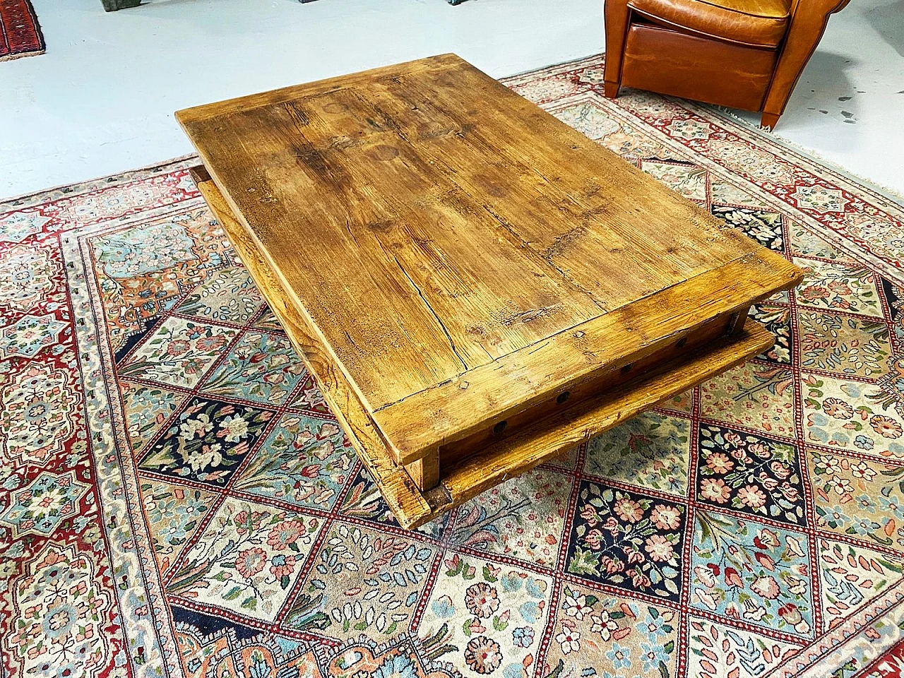 French chestnut coffee table, 1940s 2