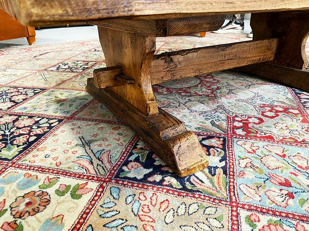 French chestnut coffee table, 1940s 5