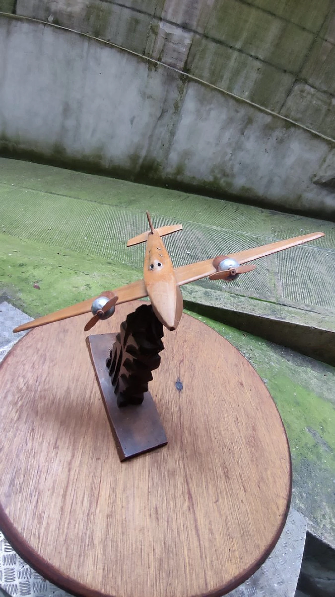 Art Deco wood airplane sculpture, 1940s 7