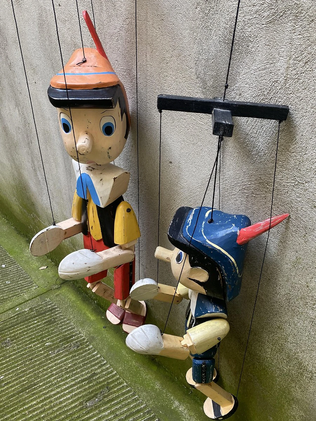 Pair of wood puppets, 1950s 6