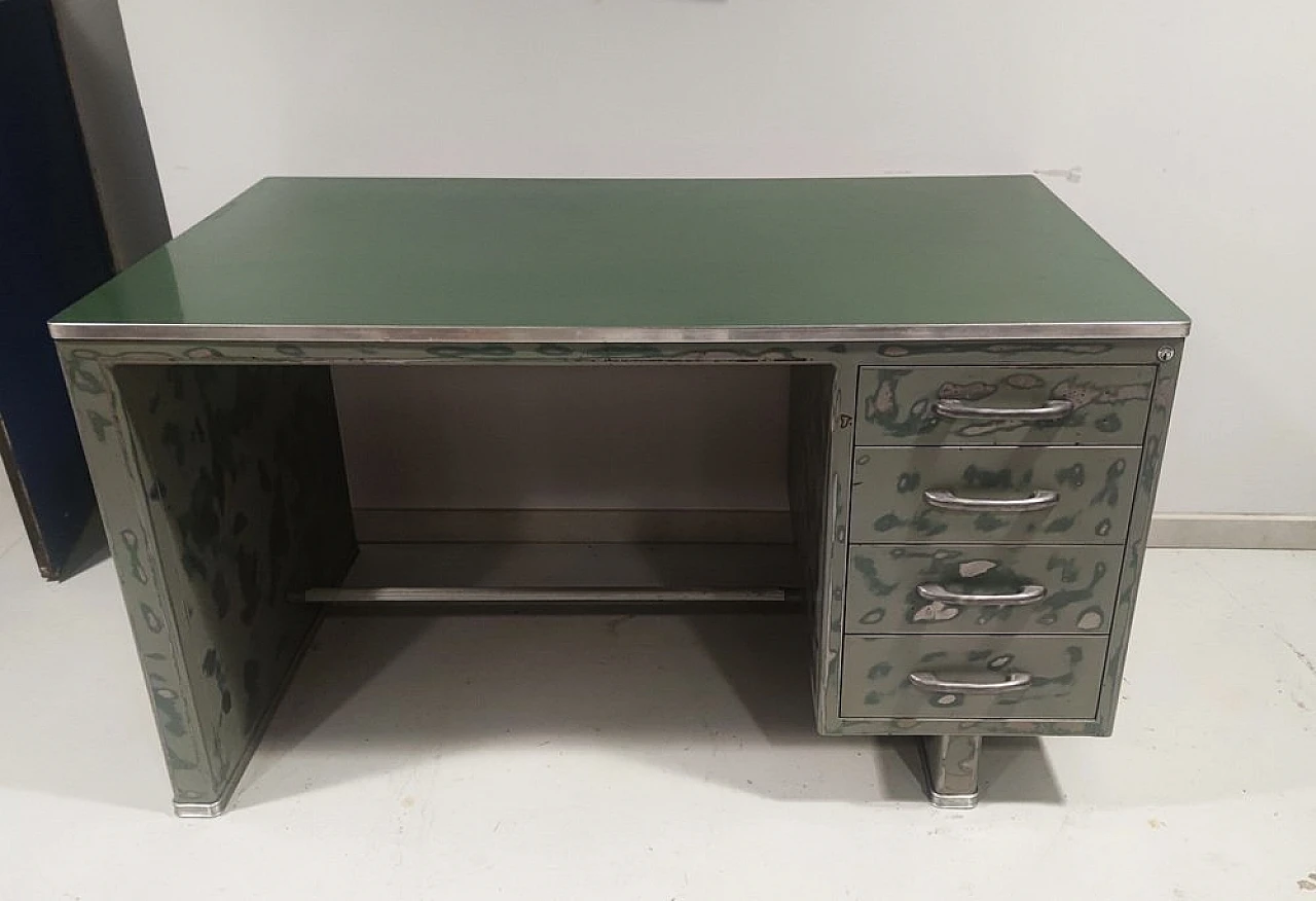 Iron desk with formica top, 1960s 1