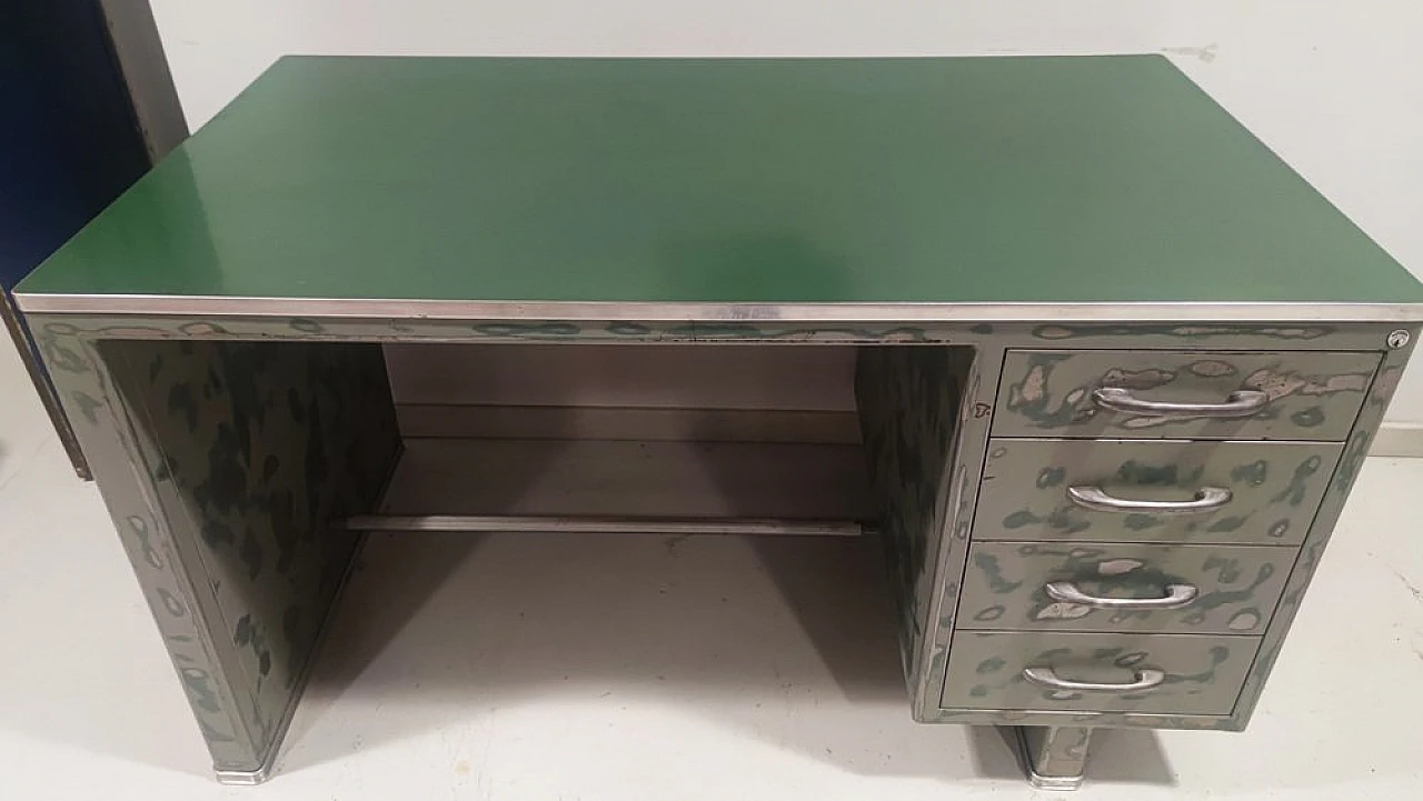 Iron desk with formica top, 1960s 2