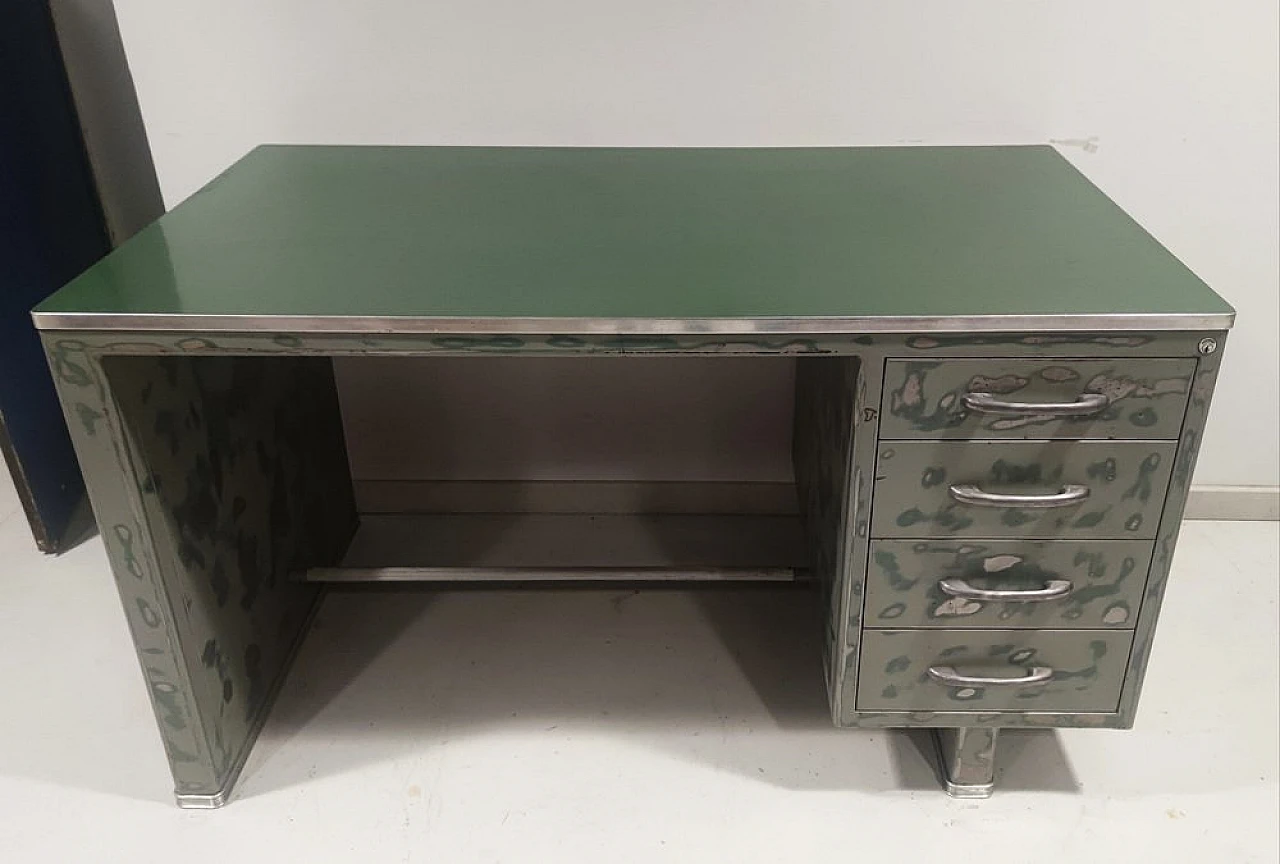 Iron desk with formica top, 1960s 3