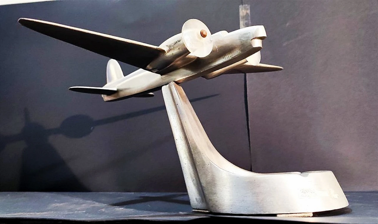 British aluminum airplane model, 1940s 4