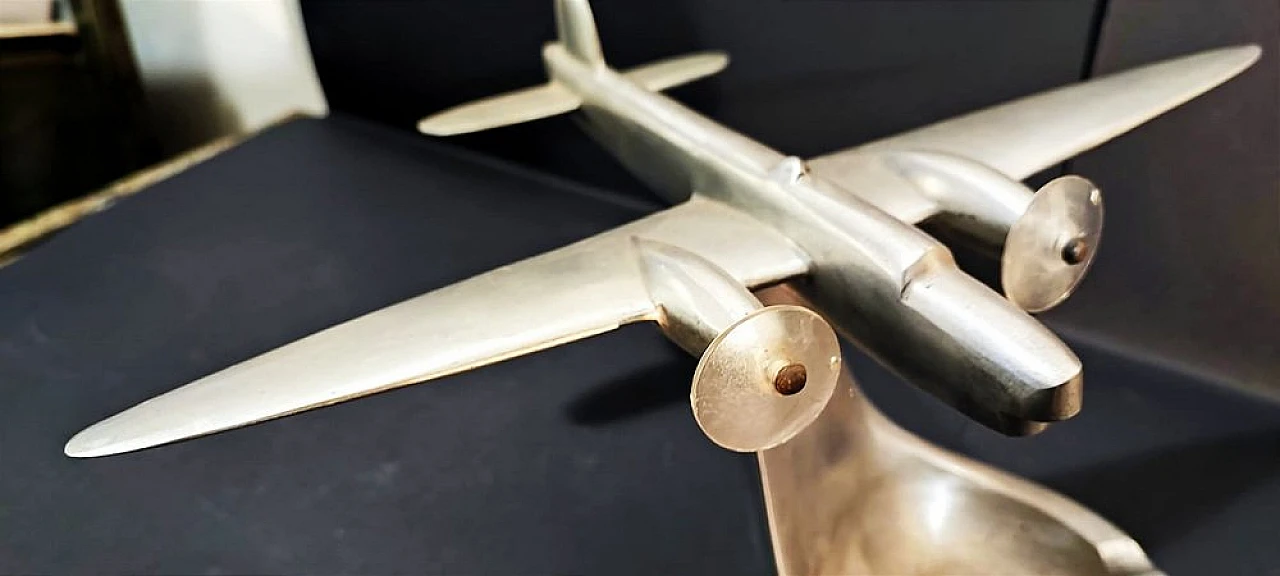 British aluminum airplane model, 1940s 5