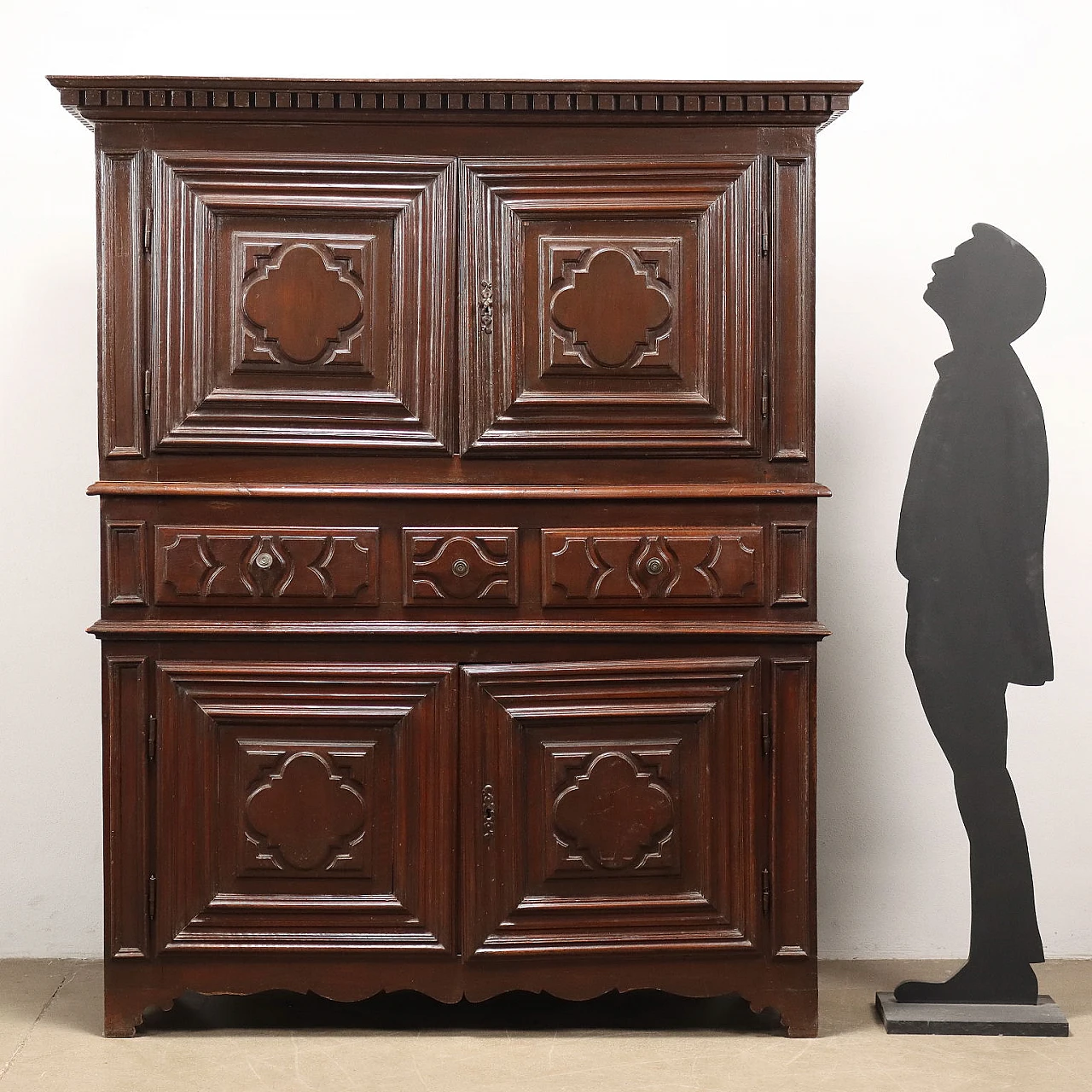 Credenza Barocca piemontese in noce, inizio '700 2