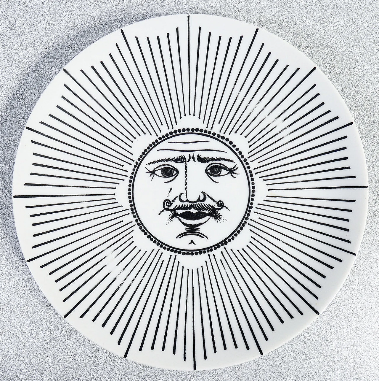 6 Piatti Soli e Lune in porcellana di Piero Fornasetti, anni '70 6