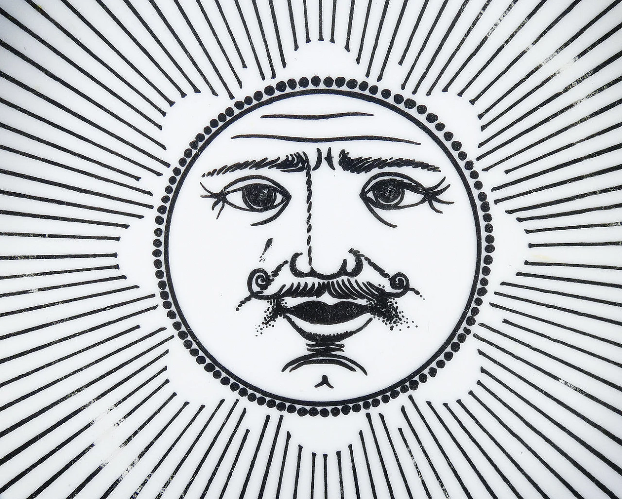 6 Piatti Soli e Lune in porcellana di Piero Fornasetti, anni '70 7