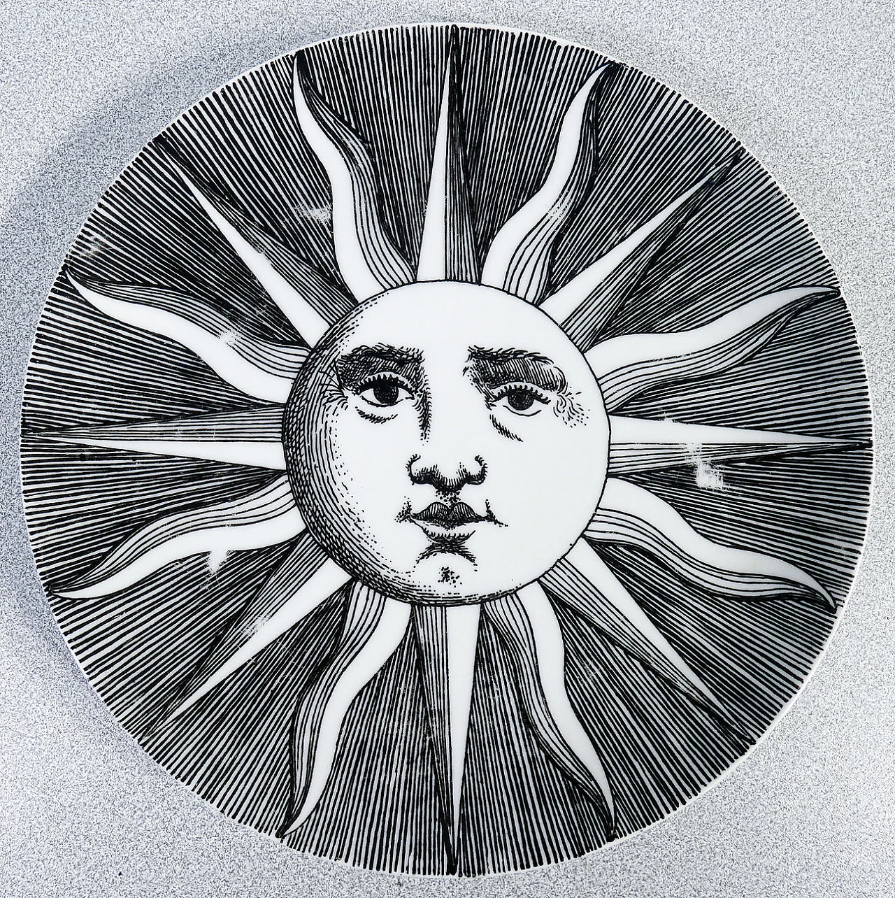 6 Piatti Soli e Lune in porcellana di Piero Fornasetti, anni '70 8