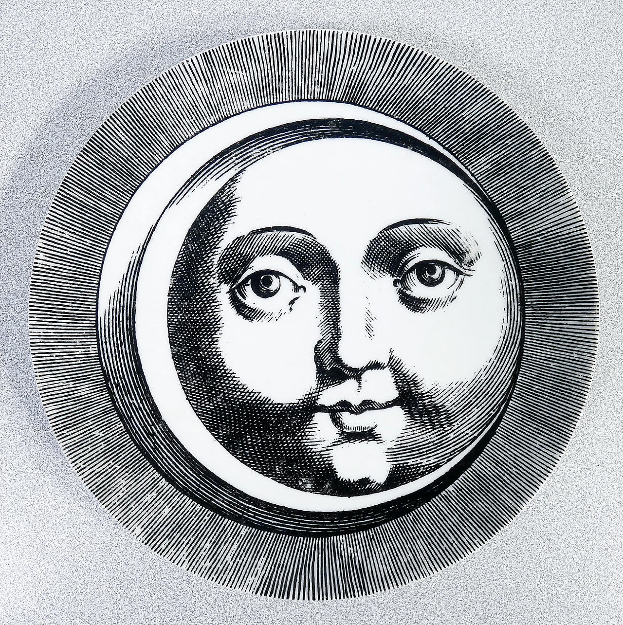 6 Piatti Soli e Lune in porcellana di Piero Fornasetti, anni '70 10