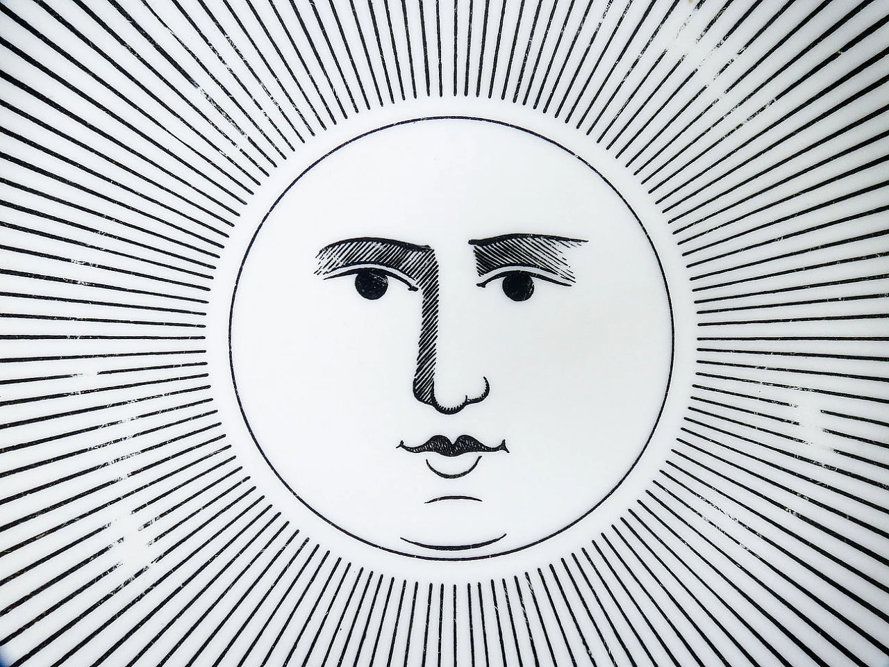 6 Piatti Soli e Lune in porcellana di Piero Fornasetti, anni '70 13