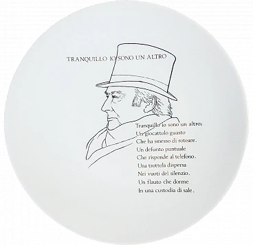 Tranquillo io sono un altro plate by Fornasetti, 1960s