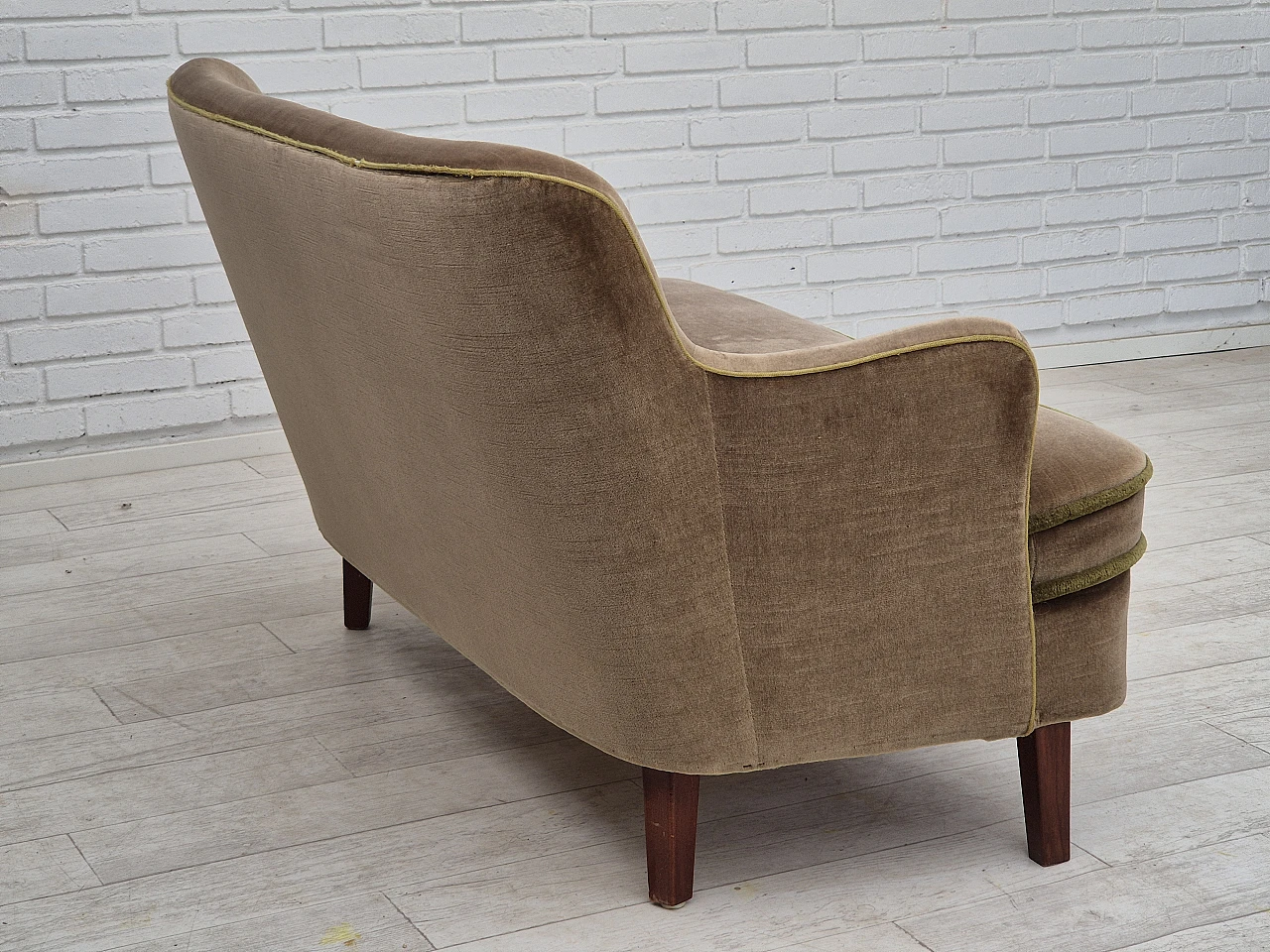 Danish two-seater velvet sofa, 1960s 13