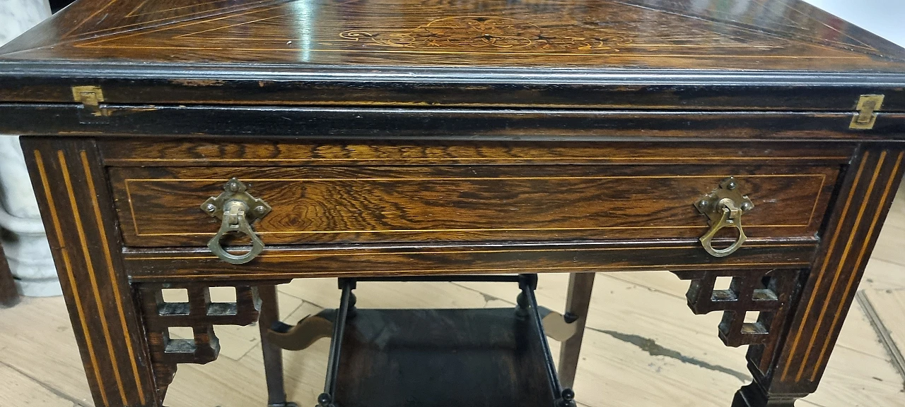 English rosewood coffee table, 19th century 14